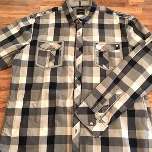 Men’s plaid 7 Diamond button down shirt